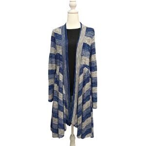 Pretty Young Thing (PYT) Open Front Duster Cardigan Blue & Gray Women’s XL